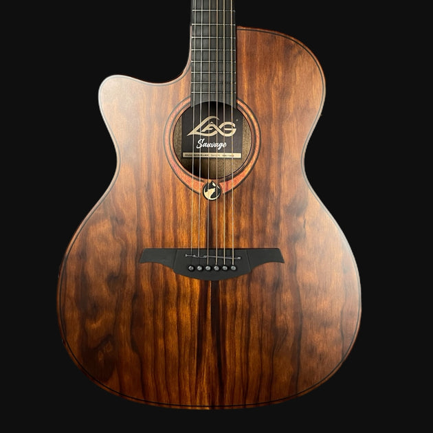 LÂG SAUVAGE-L-ACE Auditorium Cutaway Electro-Acoustic Guitar, Left