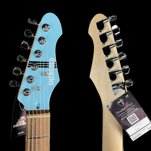 Shergold Telstar Standard Electric Guitar in Pastel Blue