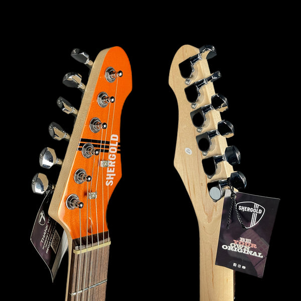 Shergold Telstar Standard ST14 Electric Guitar in Metallic Orange