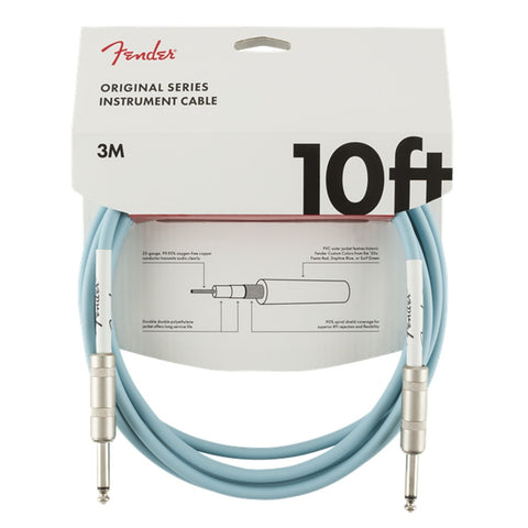 Fender Original 10ft Straight Instrument Cable in Daphne Blue