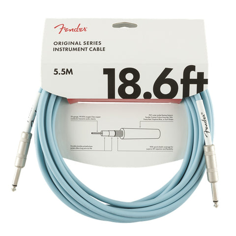 Fender Original 18.6ft Straight Instrument Cable in Daphne Blue