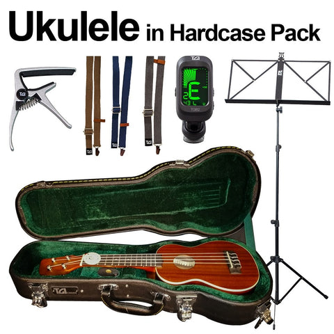 Brunswick BU4S Mahogany Ukulele with deluxe hardcase and complete Accessories