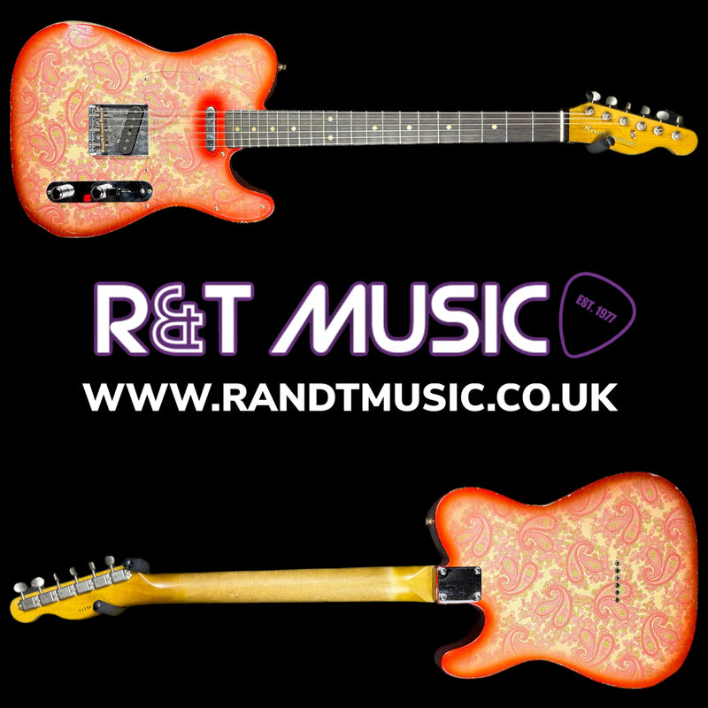 Kauffmann '63 T-Style Electric Guitar in Pink Paisley w/ Deluxe Gigbag