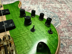 Ibanez Premium SR5FMDX 5 String Bass Guitar in Emerald Green Low Gloss
