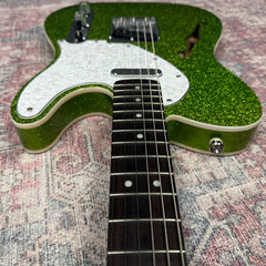 Fender Double Bound Thinline Telecaster Electric Guitar in Metalic Green
