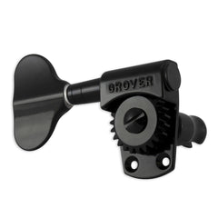 Grover Titan Bass Machineheads 4 in-line – Black Chrome Left Hand