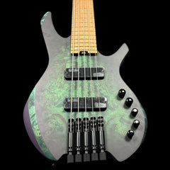 Cort Artisan Space 5 String Headless Bass Guitar in Star Dust Green w/Gigbag