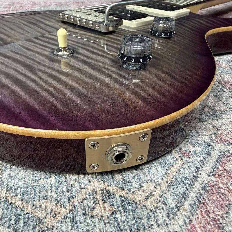 PRS CE24 Semi Hollow Electric Guitar in Faded Gray Black Purple Burst w/ Gigbag