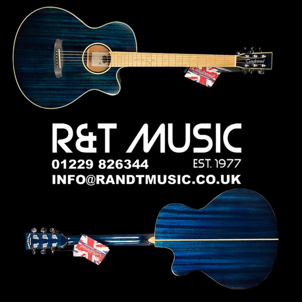 Tanglewood TW4 BLA Electro-Acoustic Guitar in Aquamarine Blue Gloss