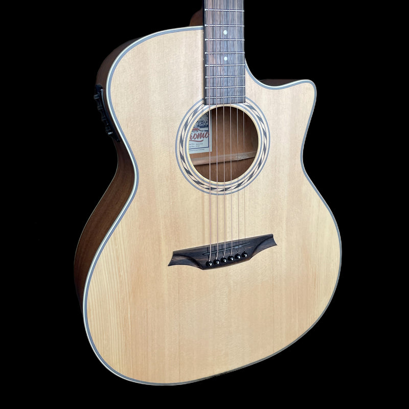 Bromo BAA2CE Appalachian Series Auditorium Electro Acoustic Guitar in Natural Finish