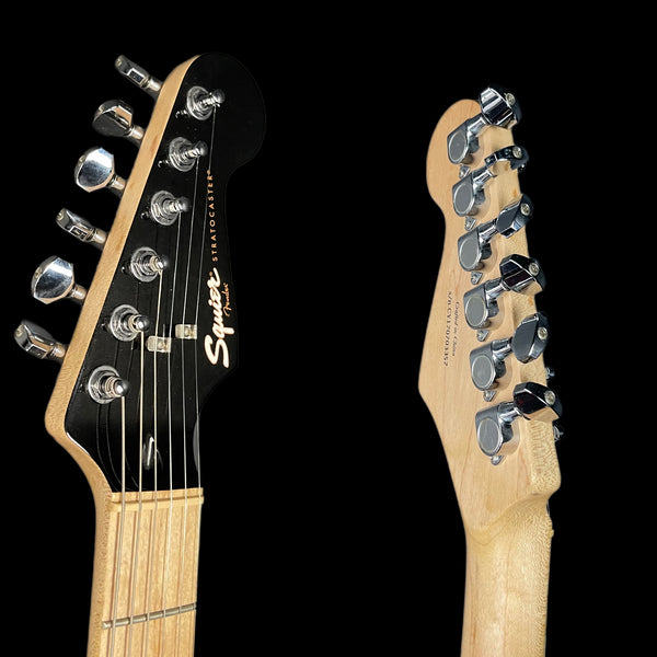 Squier Contemporary HH Stratocaster Electric Guitar, Maple FB in Black Metallic
