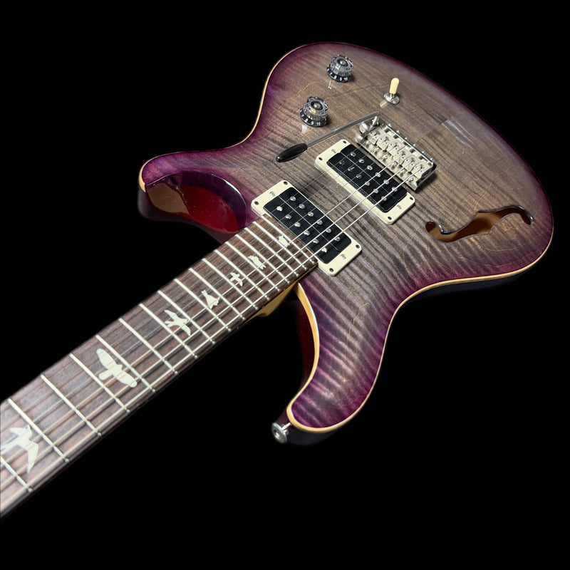 PRS CE24 Semi Hollow Electric Guitar in Faded Gray Black Purple Burst w/ Gigbag