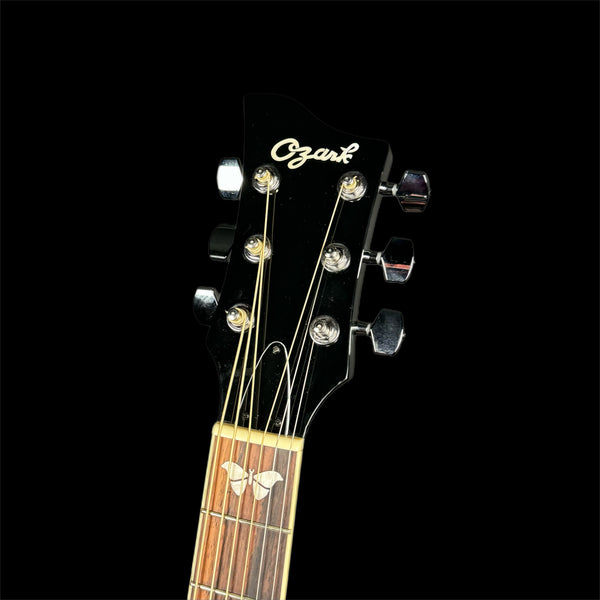 Ozark Butterfly Electro Acoustic Guitar in Gloss Black