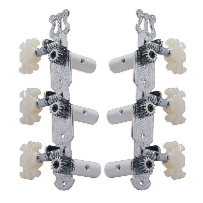 Grover Classic Guitar Machineheads 3+3 – Chrome