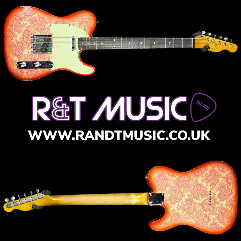 Kauffmann '63 T-Style Electric Guitar in Pink Paisley w/ Deluxe Gigbag