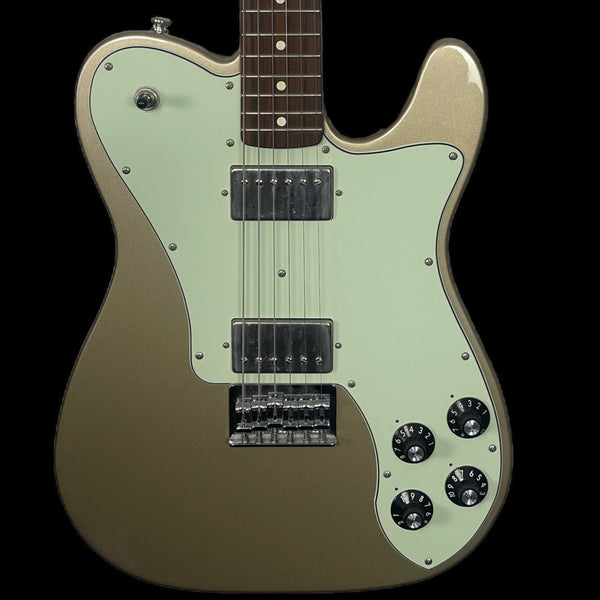 Fender Chris Shiflett Telecaster Electric Guitar, Shoreline Gold Rosewood Fingerboard W/ Hard Case