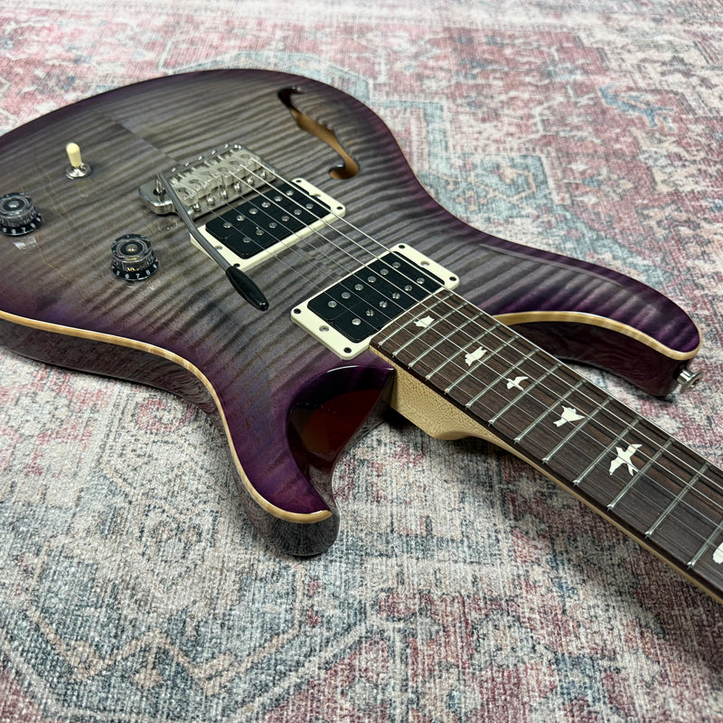 PRS CE24 Semi Hollow Electric Guitar in Faded Gray Black Purple Burst w/ Gigbag