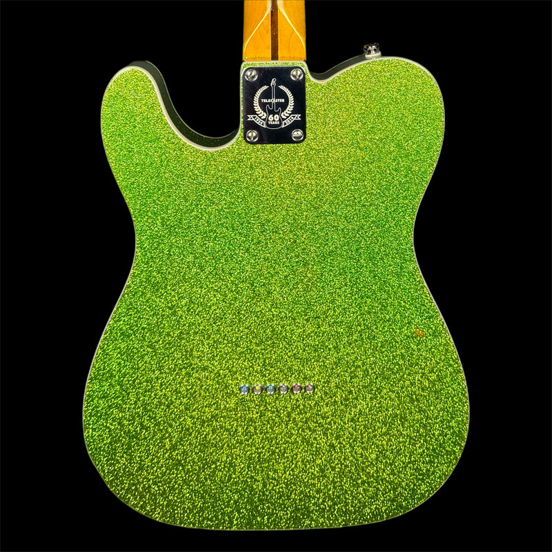 Fender Double Bound Thinline Telecaster Electric Guitar in Metalic Green