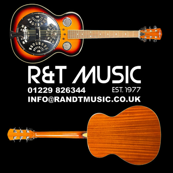 G4M Round Neck Resonator Acoustic Guitar in Sunburst
