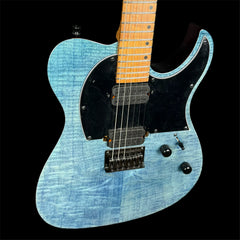 Spira T-450 Single-Cut HH T-Style Electric Guitar in Trans Blue