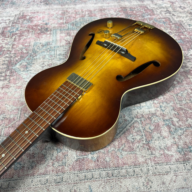 Vintage Framus 5/50 “Hobby” Archtop Acoustic Guitar – 1960s, Brown Shaded Finish