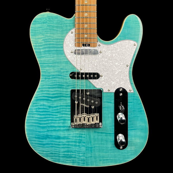 ARIA 615 MK2 Nashville Electric Guitar in Turquoise Blue