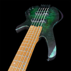 Cort Artisan Space 5 String Headless Bass Guitar in Star Dust Green w/Gigbag