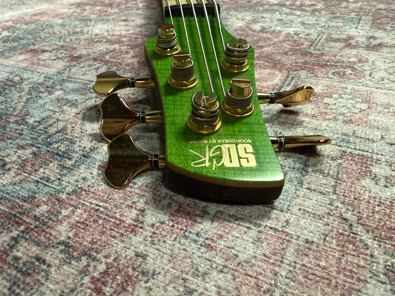 Ibanez Premium SR5FMDX 5 String Bass Guitar in Emerald Green Low Gloss