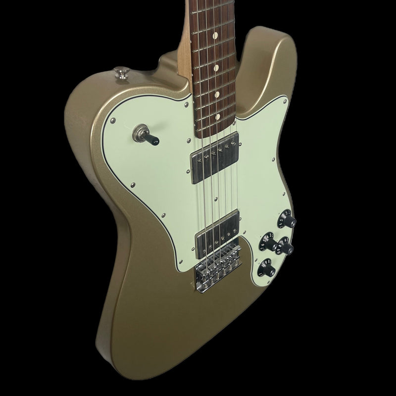 Fender Chris Shiflett Telecaster Electric Guitar, Shoreline Gold Rosewood Fingerboard w/ Hardcase