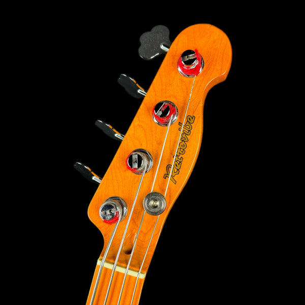 Retrovibe Tele 30” Short Scale Bass Guitar in 3 Tone Sunburst