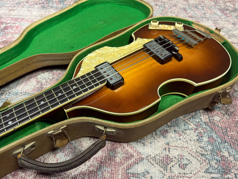 1964 Hofner 500/1 Bass Guitar in Violin Sunburst w/Original Hardcase