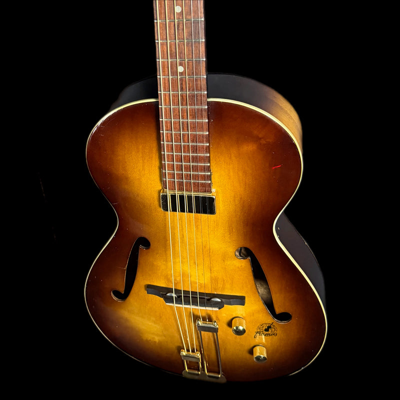 Vintage Framus 5/50 “Hobby” Archtop Acoustic Guitar – 1960s, Brown Shaded Finish