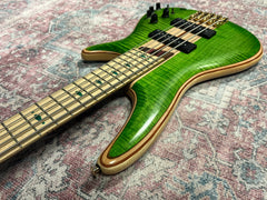 Ibanez Premium SR5FMDX 5 String Bass Guitar in Emerald Green Low Gloss