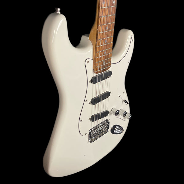 Partscaster Electric Guitar in White w/Squier Neck & EMG pickups