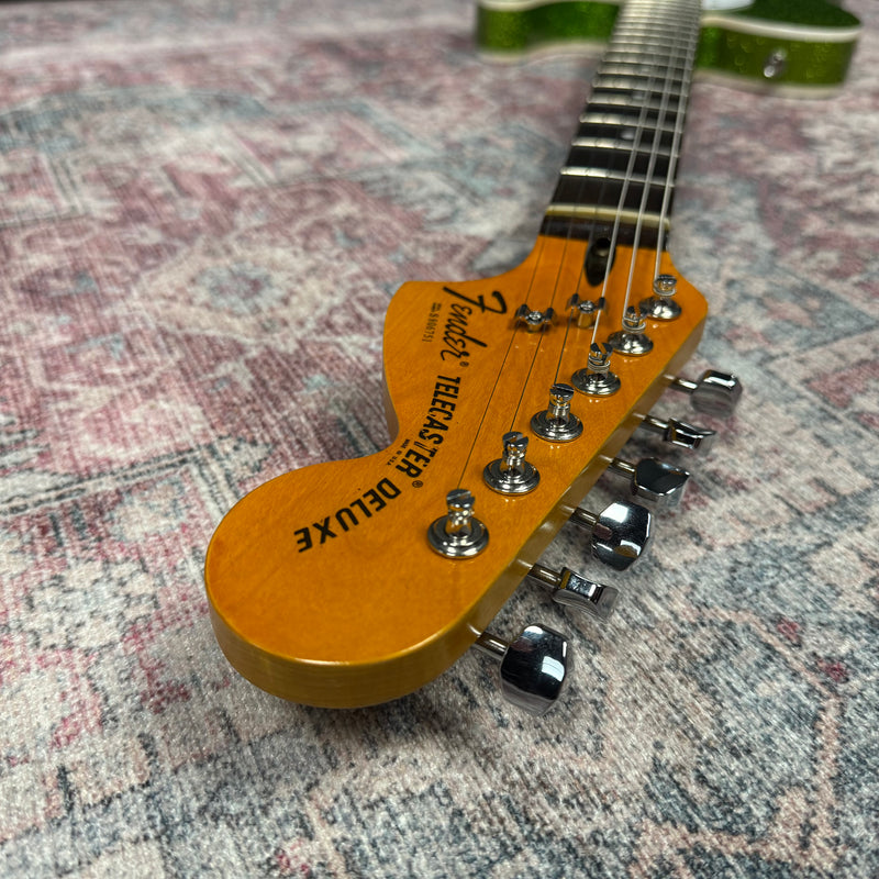 Fender Double Bound Thinline Telecaster Electric Guitar in Metalic Green