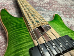 Ibanez Premium SR5FMDX 5 String Bass Guitar in Emerald Green Low Gloss