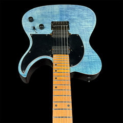 Spira T-450 Single-Cut HH T-Style Electric Guitar in Trans Blue