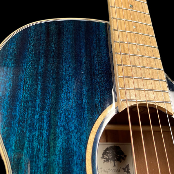 Tanglewood TW4 BLA Electro-Acoustic Guitar in Aquamarine Blue Gloss