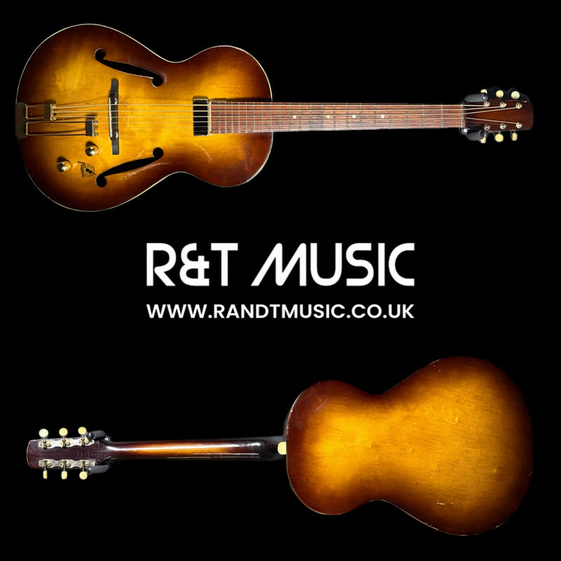 Vintage Framus 5/50 “Hobby” Archtop Acoustic Guitar – 1960s, Brown Shaded Finish