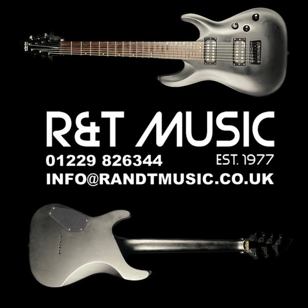 Schecter C-7 Deluxe 7 String Electric Guitar in Satin Black