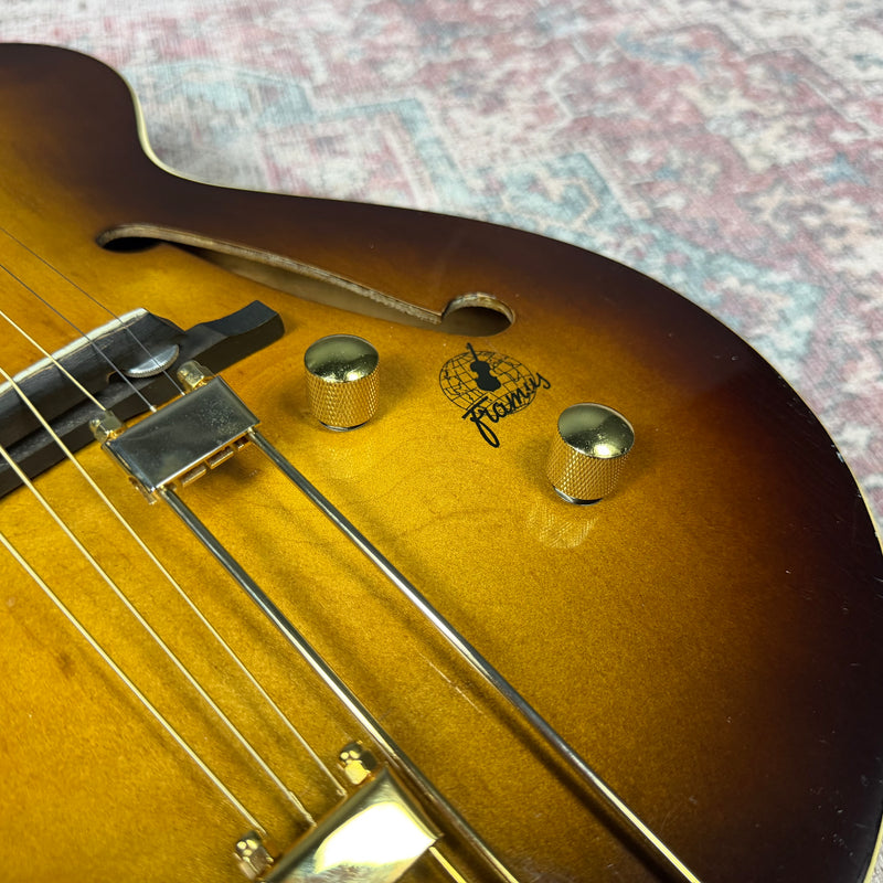 Vintage Framus 5/50 “Hobby” Archtop Acoustic Guitar – 1960s, Brown Shaded Finish