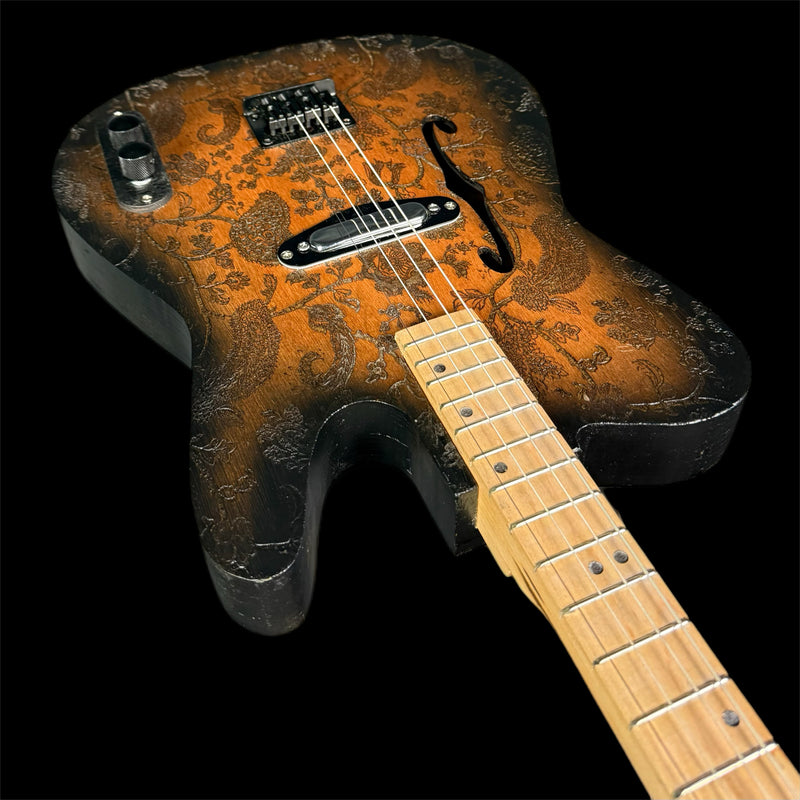 Lazy Dog Custom Tele-Style Tenor Guitar with Paisley Finish