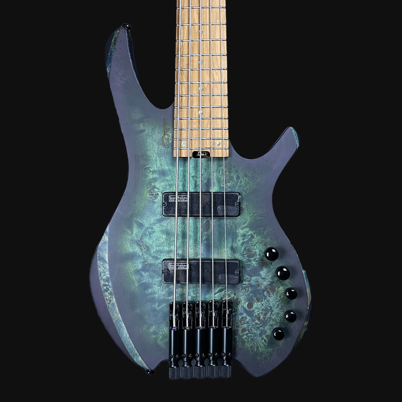 Cort Artisan Space 5 Bass Guitar in Star Dust Green w/ Gigbag