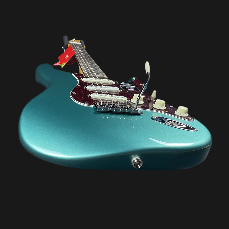 Fender American Professional Classic Strat Electric Guitar in Faded Sherwood Green Metallic