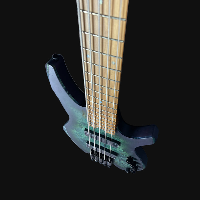 Cort Artisan Space 5 Bass Guitar in Star Dust Green w/ Gigbag