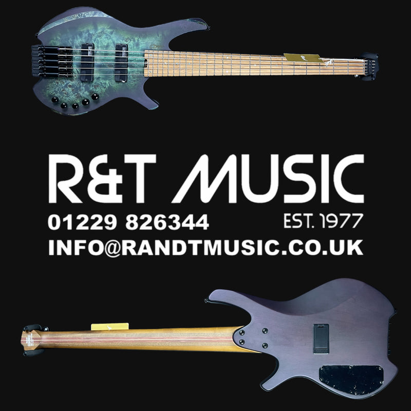 Cort Artisan Space 5 Bass Guitar in Star Dust Green w/ Gigbag