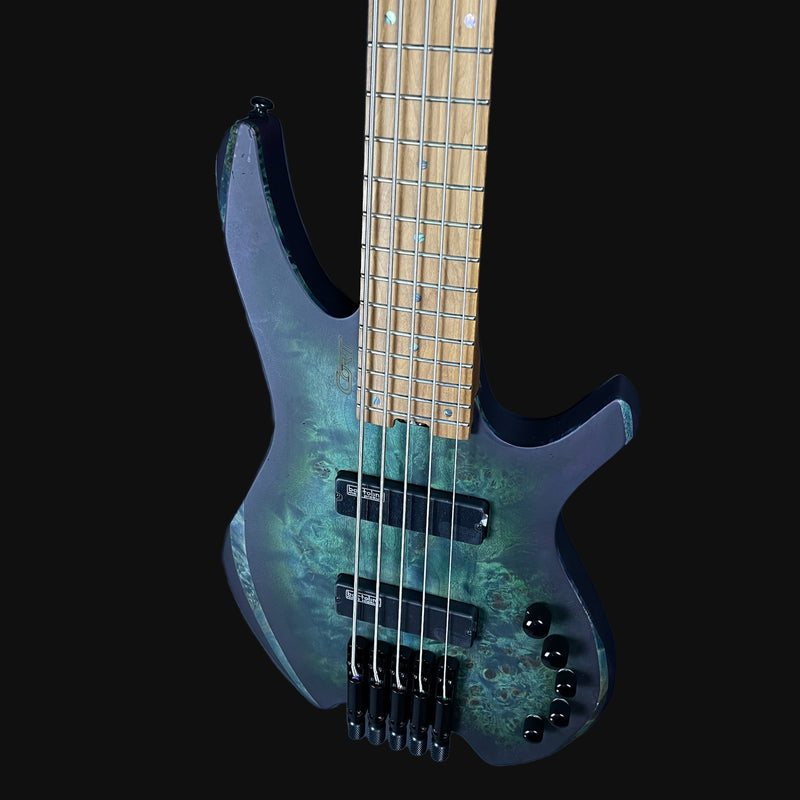 Cort Artisan Space 5 Bass Guitar in Star Dust Green w/ Gigbag