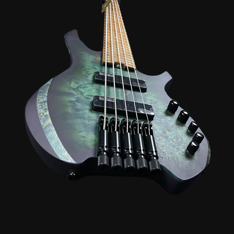 Cort Artisan Space 5 Bass Guitar in Star Dust Green w/ Gigbag