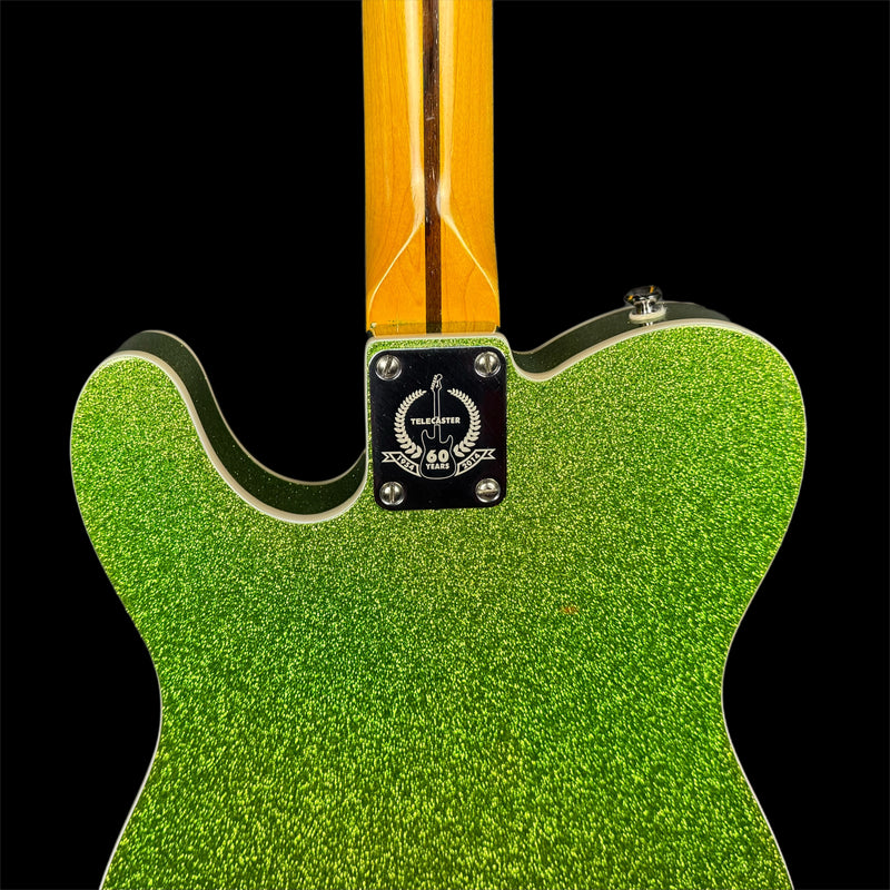 Fender Double Bound Thinline Telecaster Electric Guitar in Metalic Green