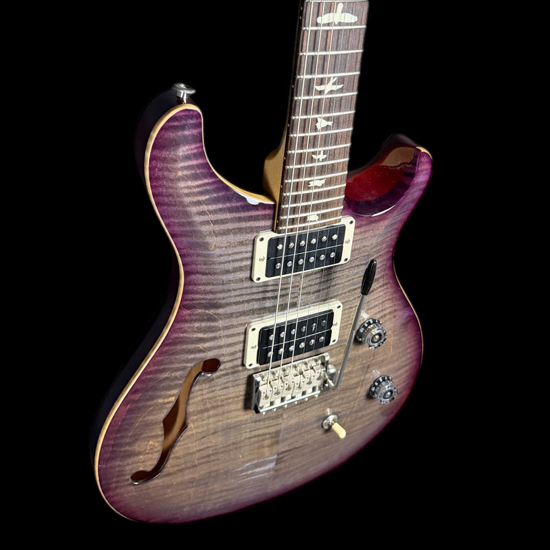 PRS CE24 Semi Hollow Electric Guitar in Faded Gray Black Purple Burst w/ Gigbag